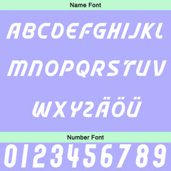 Benutzerdefiniert Helllila Hellgrün Personalisierter Baseball Jersey mit Farbverlauf Team Uniform mit Namen und Nummer