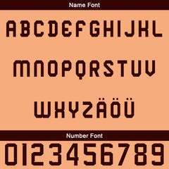 Benutzerdefiniert Hellbraun Dunkelbraun Personalisierter Baseball Jersey mit Farbverlauf Team Uniform mit Namen und Nummer