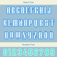 Maßgeschneiderte Blau Grün Letterman Varsity Jacket Individuelle Stickerei Druck nach Ihrem Wunsch