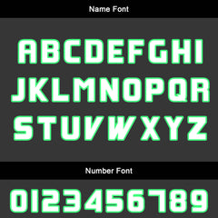 Benutzerdefinierter Schwarz Grün Basketball Jersey Uniform Anzug gedruckt Ihr Logo Name Nummer