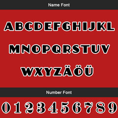 Maßgeschneiderte Rot Schwarz Letterman Varsity Jacket Individuelle Stickerei Druck nach Ihrem Wunsch