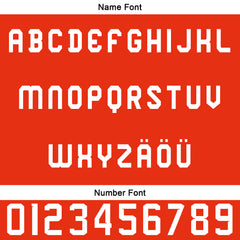 Benutzerdefiniert Hellrot Weiß Personalisierter Baseball Jersey mit Farbverlauf Team Uniform mit Namen und Nummer