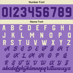 Maßgeschneiderte Lila Creme Letterman Varsity Jacket Individuelle Stickerei Druck nach Ihrem Wunsch