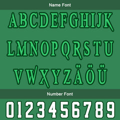 Maßgeschneiderte Grün Letterman Varsity Jacket Individuelle Stickerei Druck nach Ihrem Wunsch