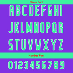 Benutzerdefinierte Lila Grün Reversibel Fußball Trikot Personalisierte Gradient Fußball Shirts für Männer gedruckt Team Name Nummer Logo