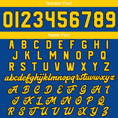 Maßgeschneiderte Königliche Gelb Letterman Varsity Jacket Individuelle Stickerei Druck nach Ihrem Wunsch