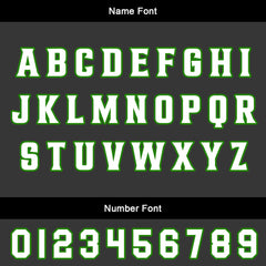 Benutzerdefinierter Schwarz Grün Basketball Jersey Uniform Anzug gedruckt Ihr Logo Name Nummer