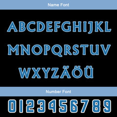 Maßgeschneiderte Blau Weiß Letterman Varsity Jacket Individuelle Stickerei Druck nach Ihrem Wunsch