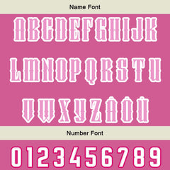 Maßgeschneiderte Rosa Weiß Letterman Varsity Jacket Individuelle Stickerei Druck nach Ihrem Wunsch