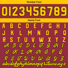 Maßgeschneiderte Crimson Schwarz Gelb Letterman Varsity Jacket Individuelle Stickerei Druck nach Ihrem Wunsch