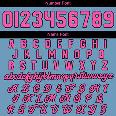 Maßgeschneiderte Hellblau Rosa Letterman Varsity Jacket Individuelle Stickerei Druck nach Ihrem Wunsch