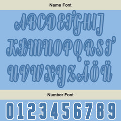 Maßgeschneiderte Blau Weiß Letterman Varsity Jacket Individuelle Stickerei Druck nach Ihrem Wunsch