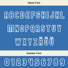 Maßgeschneiderte Blau Weiß Letterman Varsity Jacket Individuelle Stickerei Druck nach Ihrem Wunsch