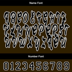 Benutzerdefiniert Braun Gelb Personalisierter Baseball Jersey mit Farbverlauf Team Uniform mit Namen und Nummer