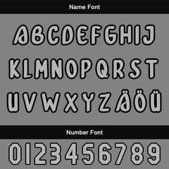 Maßgeschneiderte Schwarz Grau Letterman Varsity Jacket Individuelle Stickerei Druck nach Ihrem Wunsch