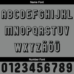 Benutzerdefiniert Grau Schwarz Personalisierter Baseball Jersey mit Farbverlauf Team Uniform mit Namen und Nummer