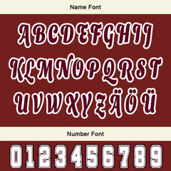 Maßgeschneiderte Rot Weiß Letterman Varsity Jacket Individuelle Stickerei Druck nach Ihrem Wunsch