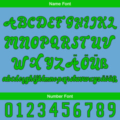 Benutzerdefiniert Blau Grün Personalisierter Baseball Jersey mit Farbverlauf Team Uniform mit Namen und Nummer