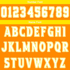 Benutzerdefinierter Orange Gelb Basketball Jersey Uniform Anzug gedruckt Ihr Logo Name Nummer