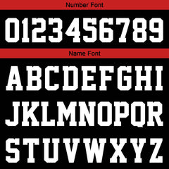 Benutzerdefinierte Schwarz Rot Kurzarm-Kapuzenpullover für Männer Frauen Hemden mit Kapuzen gedruckt Name Logo