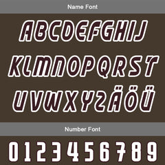 Maßgeschneiderte Braun Grau Letterman Varsity Jacket Individuelle Stickerei Druck nach Ihrem Wunsch