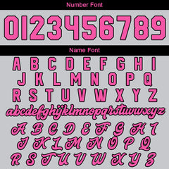 Maßgeschneiderte Grau Rosa Letterman Varsity Jacket Individuelle Stickerei Druck nach Ihrem Wunsch