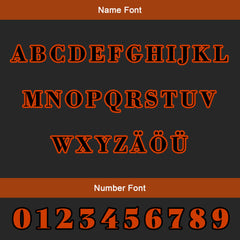 Maßgeschneiderte Orange Schwarz Letterman Varsity Jacket Individuelle Stickerei Druck nach Ihrem Wunsch