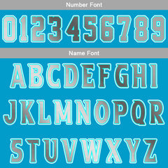 Benutzerdefinierter Cyan Grau Basketball Jersey Uniform Anzug gedruckt Ihr Logo Name Nummer