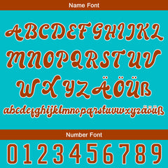 Benutzerdefiniert Cyan Orange Personalisierter Baseball Jersey mit Farbverlauf Team Uniform mit Namen und Nummer