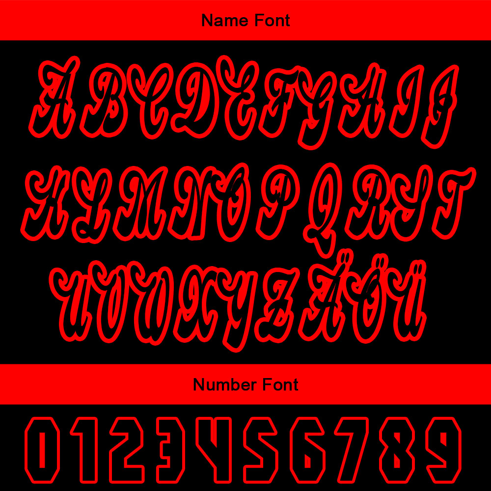 Benutzerdefiniert Rot Schwarz Personalisierter Baseball Jersey mit Farbverlauf Team Uniform mit Namen und Nummer