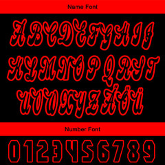 Benutzerdefiniert Rot Schwarz Personalisierter Baseball Jersey mit Farbverlauf Team Uniform mit Namen und Nummer