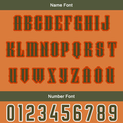 Maßgeschneiderte Grün Orange Letterman Varsity Jacket Individuelle Stickerei Druck nach Ihrem Wunsch