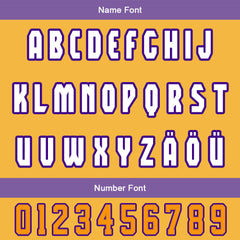 Maßgeschneiderte Lila Gelb Letterman Varsity Jacket Individuelle Stickerei Druck nach Ihrem Wunsch