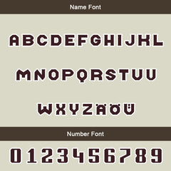 Maßgeschneiderte Braun Weiß Letterman Varsity Jacket Individuelle Stickerei Druck nach Ihrem Wunsch