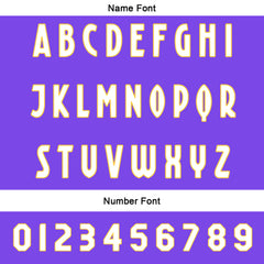 Benutzerdefinierte Lila Gelb Reversibel Fußball Trikot Personalisierte Gradient Fußball Shirts für Männer gedruckt Team Name Nummer Logo