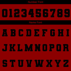 Benutzerdefiniert Schwarz Rot Wasserdichte Varsity Jacken Personalisiert genäht Name Nummer Logo zu Letterman Jacken