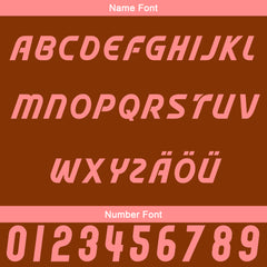 Benutzerdefiniert Braun Rosa Personalisierter Baseball Jersey mit Farbverlauf Team Uniform mit Namen und Nummer