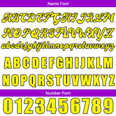 Benutzerdefinierter Lila Gelb Basketball Jersey Uniform Anzug gedruckt Ihr Logo Name Nummer