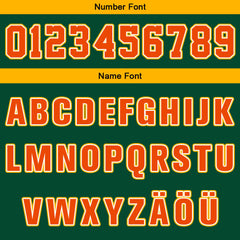 Benutzerdefinierter Grün Orange Gelb Basketball Jersey Uniform Anzug gedruckt Ihr Logo Name Nummer