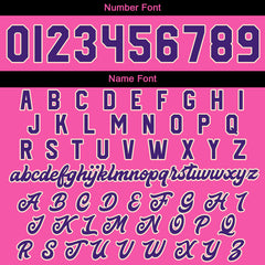 Maßgeschneiderte Rosa Lila Letterman Varsity Jacket Individuelle Stickerei Druck nach Ihrem Wunsch