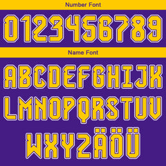 Benutzerdefinierter Lila Weiß Gelb Basketball Jersey Uniform Anzug gedruckt Ihr Logo Name Nummer