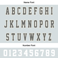 Maßgeschneiderte Weiß Grau Letterman Varsity Jacket Individuelle Stickerei Druck nach Ihrem Wunsch