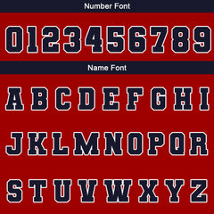 Benutzerdefiniert Rot Weiß Marine Wasserdichte Varsity Jacken Personalisiert genäht Name Nummer Logo zu Letterman Jacken