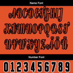 Maßgeschneiderte Schwarz Orange Letterman Varsity Jacket Individuelle Stickerei Druck nach Ihrem Wunsch