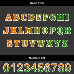 Benutzerdefinierte Orange Grün Trikots für Männer Frauen Personalisierte Fußball Uniformen für Erwachsene und Kind