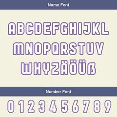 Maßgeschneiderte Weiß Lila Letterman Varsity Jacket Individuelle Stickerei Druck nach Ihrem Wunsch