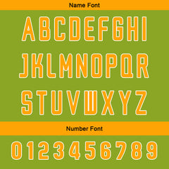 Benutzerdefinierte Grün Lebendig Orange Reversibel Fußball Trikot Personalisierte Gradient Fußball Shirts für Männer gedruckt Team Name Nummer Logo