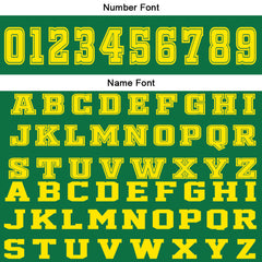 Benutzerdefinierter Grün Gelb Basketball Jersey Uniform Anzug gedruckt Ihr Logo Name Nummer