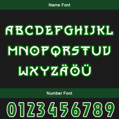 Maßgeschneiderte Grün Schwarz Letterman Varsity Jacket Individuelle Stickerei Druck nach Ihrem Wunsch