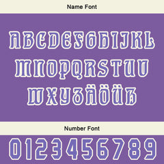 Maßgeschneiderte Lila Weiß Letterman Varsity Jacket Individuelle Stickerei Druck nach Ihrem Wunsch